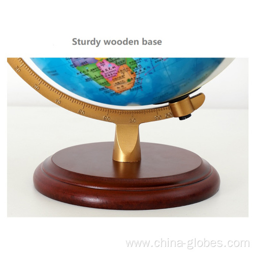 Illuminated Spinning World Globe for Kids Geography Learning